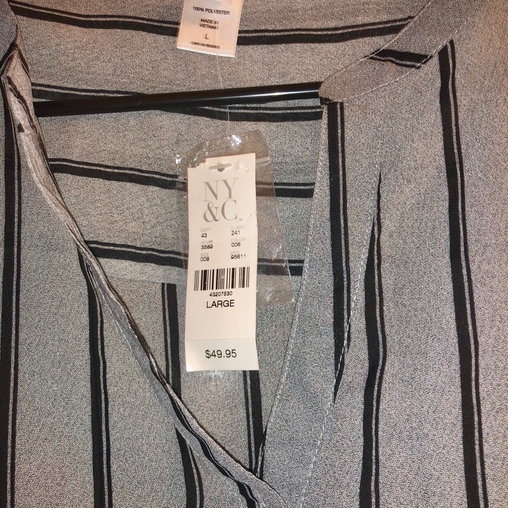 Shear Long Sleeve Asymmetrical Blouse